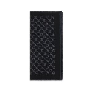 Gucci Black Wool Oves Aries Women's Foulard